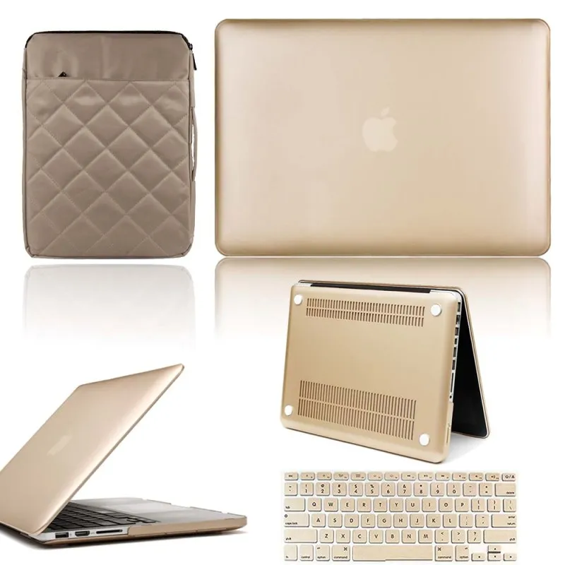 KK&LL Apple macbook Air Pro retina 11 12 13 15 и Air13/Pro 13 15-Touch Bar Жесткий Чехол для ноутбука+ сумка на рукав+ чехол для клавиатуры