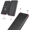 Carbon Fiber Magnetic Flip Cover Case for IPhone 15 14 13 12 Pro Max Mini 11 SE XS XR X Max 6 6S 7 8 Plus Wallet Card Holder 3