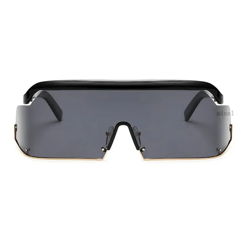 Новая мода большая рамка козырек Солнцезащитные очки женские плоские верхние маски зеркальные очки мужские роскошные ветрозащитные клёпаные очки UV400 FML