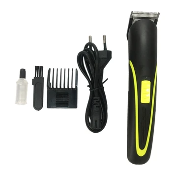 

Electric Hair Clipper Hair Clipper Rechargeable Facial Shaver Wireless Haircut Men's Beard Trimmer EU Plug(Yellow)