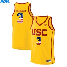 Новое поступление, высокое качество, USC Henderson#3 Usher#1, футболки для колледжа, ограниченная серия, майки, S-XXXL