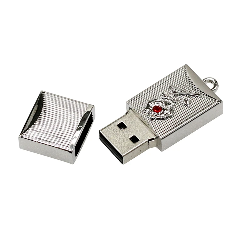Металлический розовый Золотой прямоугольный usb U диск 4 ГБ 8 ГБ флеш-накопитель 16 ГБ 32 ГБ флеш-накопитель 64 ГБ 128 ГБ 256 ГБ cle usb 2,0 флэш-диск с кольцом для ключей