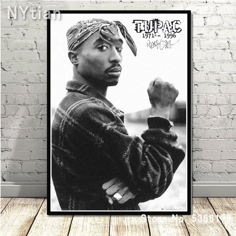 NT302 подарок Тупак Шакур 2PAC Outlaw рэп музыкальный Рэппер звезда плакат печать стены искусство картина холст живопись гостиная домашний декор комнаты - Цвет: Многоцветный