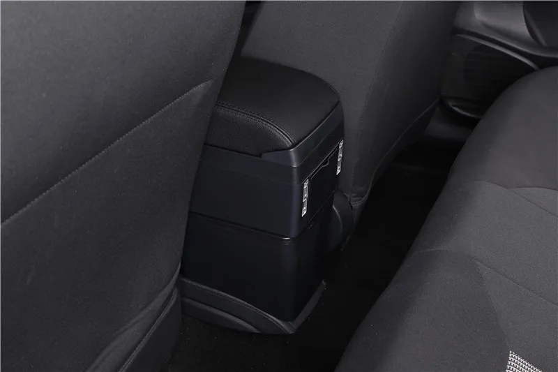 Для Suzuki Vitara подлокотник коробка Универсальная автомобильная центральная консоль caja Модификация аксессуары двойной приподнятый с USB - Название цвета: E2 style black line