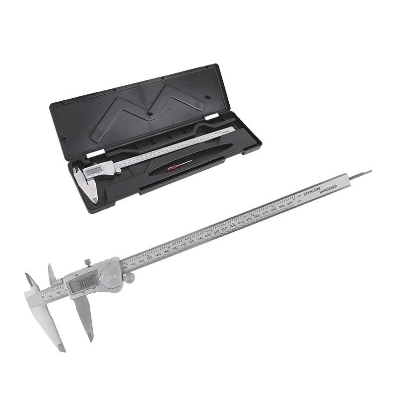 Electronic Vernier Calipers Hardened Stainless Steel 0-150/200/300mm Digital Calipers Depth Gauge Physical Measuring Instruments