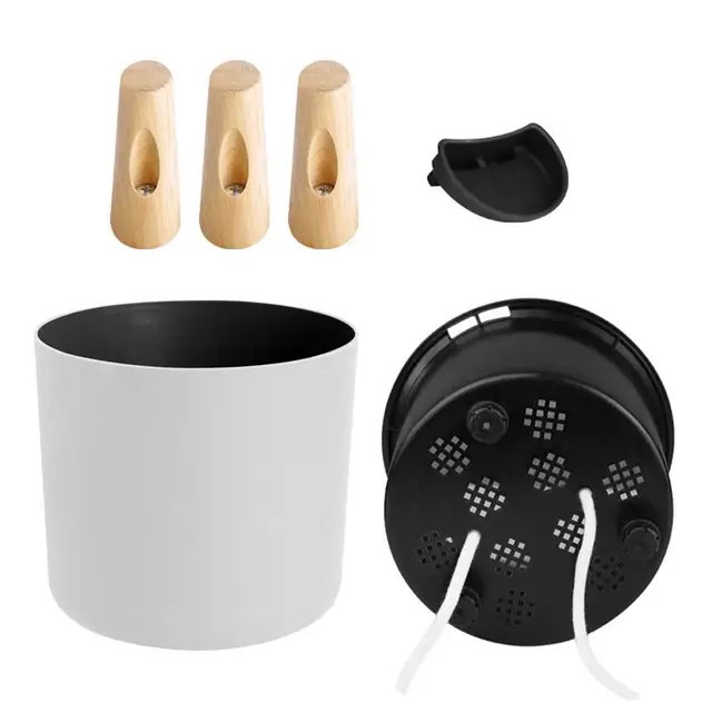 Beltéri Kültéri Ültetvényes Zöld Növényi Virág Edény Fa Lábakkal Állvány Padló Álló Fehér Edények Hálószoba Erkély Dekorációhoz - Image 4