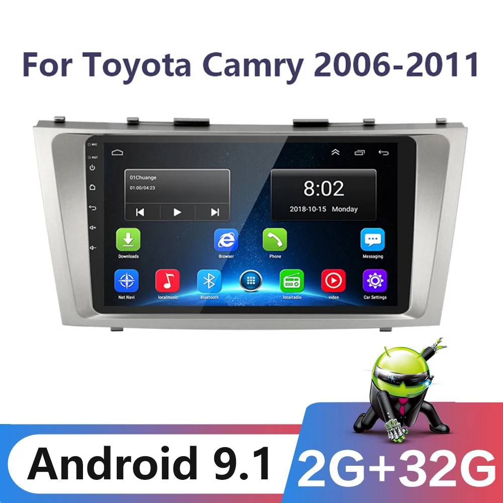Android 9,1 автомобильный мультимедийный плеер 2 din автомагнитола для toyota camry 2006 2007 2008 2009-2011с навигацией стерео 9 "Wifi