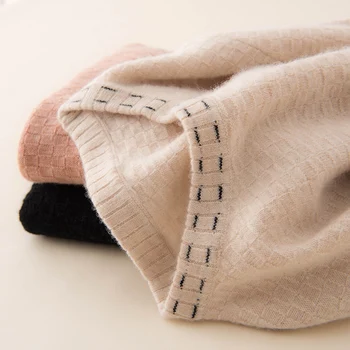 

Septass Women's 100% Wool Sweater Warm Pullovers Round Neck Long Sleeve Jumper Winter Soft Knitting Sweaters