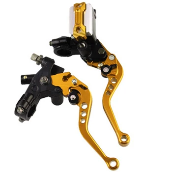 

Motorbike Handle Hydraulic Master Cylinder Universal Fluid Motorcycle Brake Set Aluminum Alloy Pump Adjustable Levers Clutch