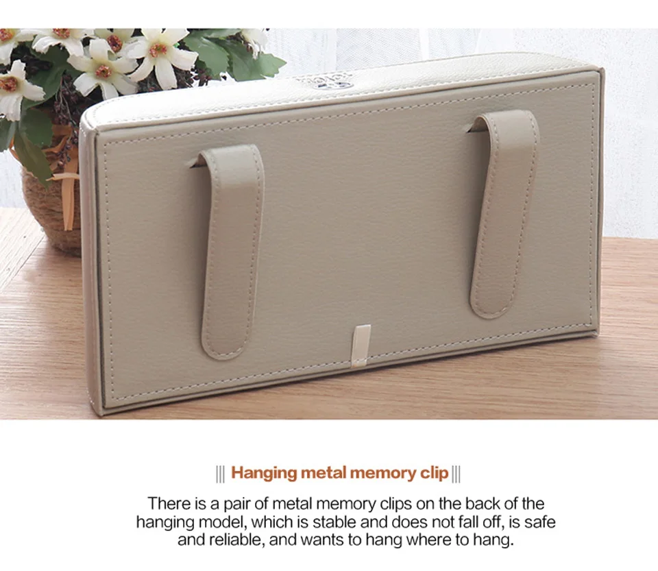 PU Leather Car Tissue Box Car Hanging Hanging Sun Visor Hanging Sun Tissue Inside Box Tissue Box Pumping Paper Block Idea
