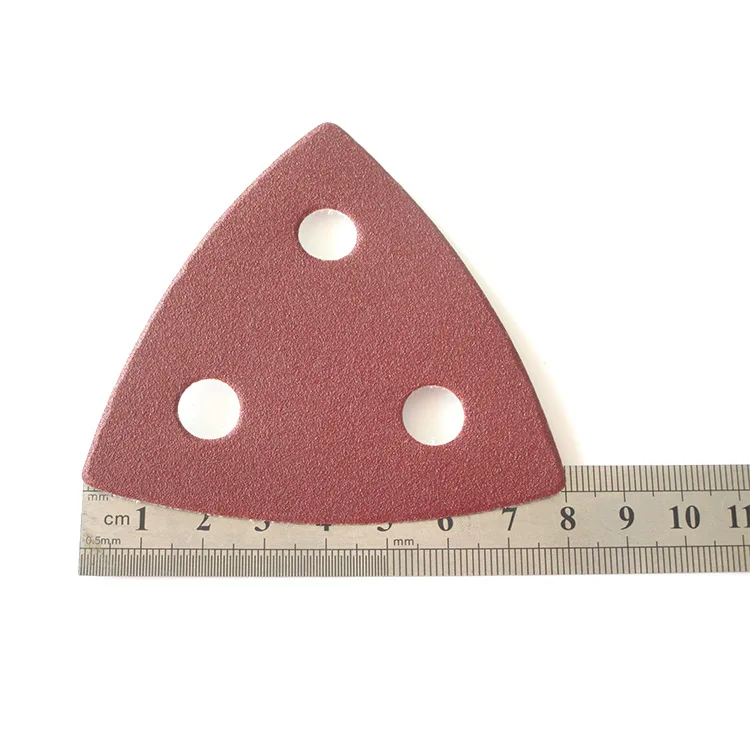Universal Treasure Accessories Triangular Sandpaper Red Sand Flocked Woven Nap Self-Adhesive Triangular Litter Box 3-Hole 80*80
