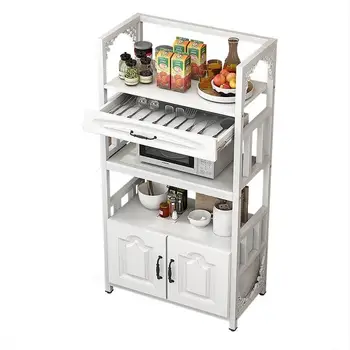 

Kitchen Shelf Floor Multi-layer Storage Shelf Household Multi-function Microwave Oven, Dish Tray Storage Cabinet