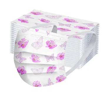 

50PCS a box Children's Cartoon Disposable Mask 3 Layer Child Kids Filter Hygiene Thicken Face Mouth Mask Earloop Fast Delievry