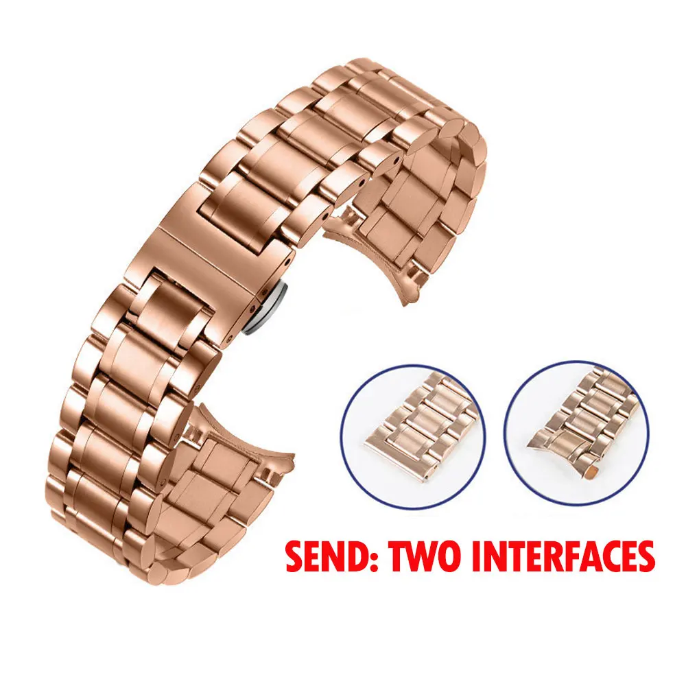 All rose gold Universal Stainless Steel Watchband 18mm 20mm 22mm 24mm Bracelet Women/Men's Wrist Strap Suitable for Tissot Watch Band Watch - Цвет ремешка: All rose gold