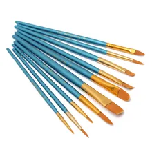 10 шт нейлоновый набор кистей с деревянной ручкой для детей акварельное Рисование гуашью краски товары для рукоделия SP99