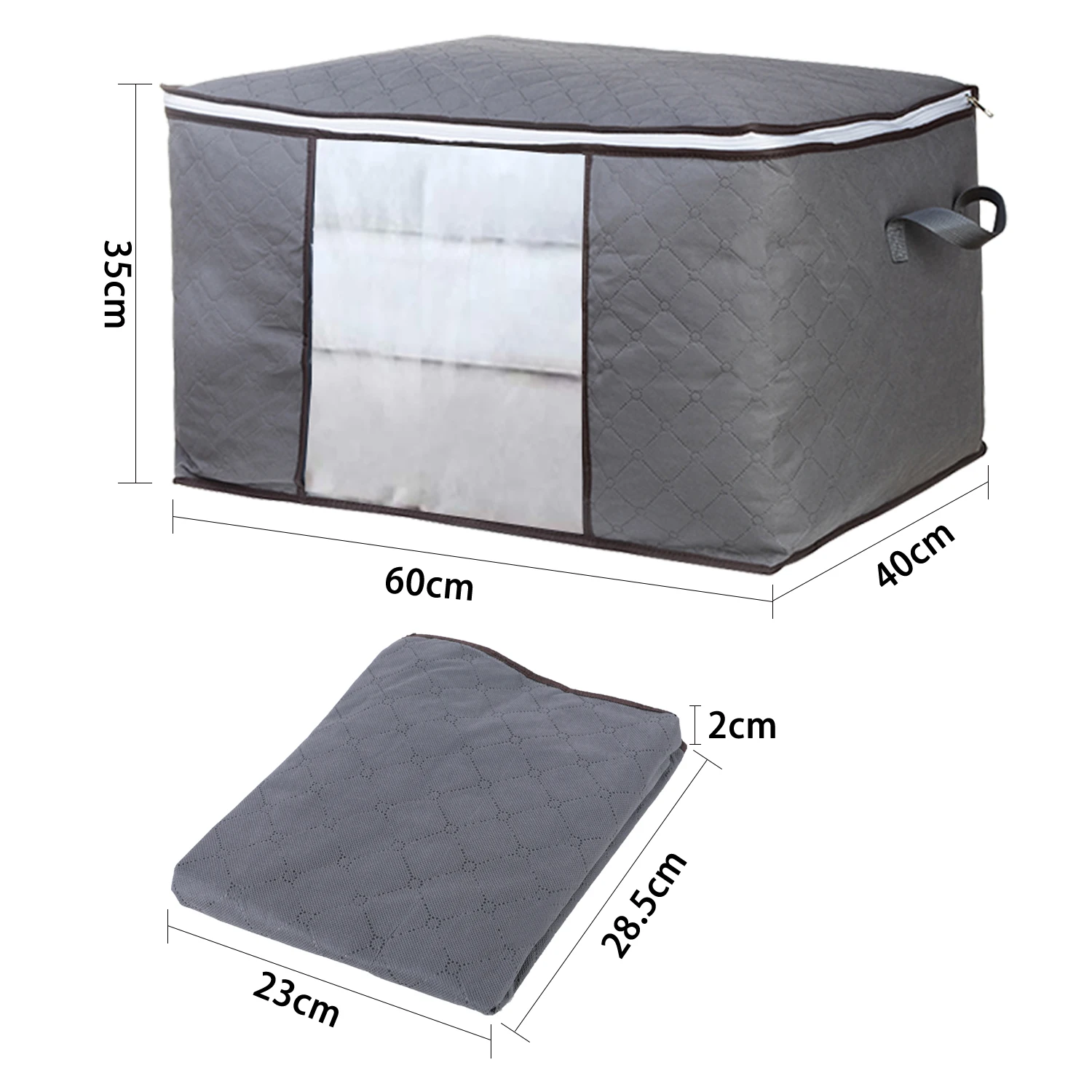 3/4 Pcs Set Foldable Comforter clothing Storage Bag Household Clothing Storage Box Dustproof Quilt Storage  wardrobe organizer 3
