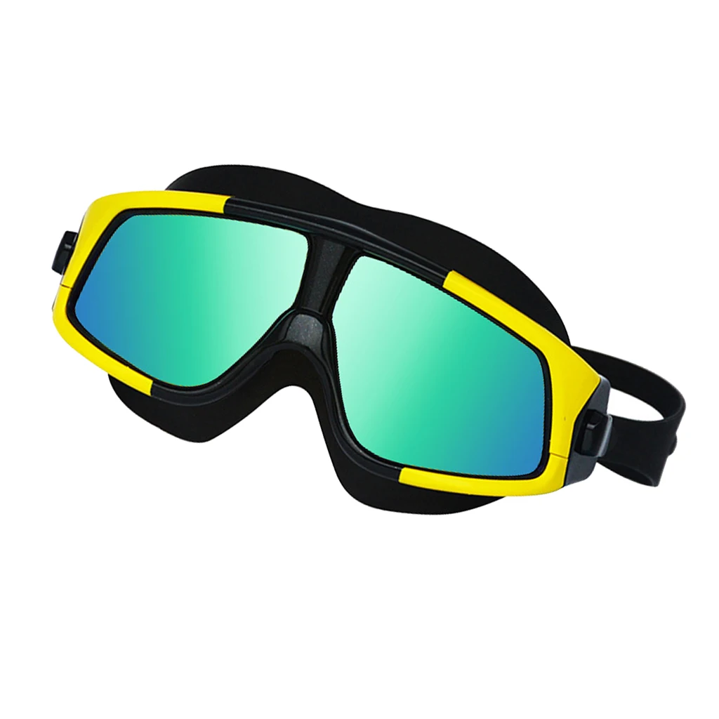 Противотуманные очки для плавания, унисекс, зеркальные линзы, быстрая Регулируемая Защита от ультрафиолета, очки для плавания, оборудование для дайвинга - Цвет: Light Green