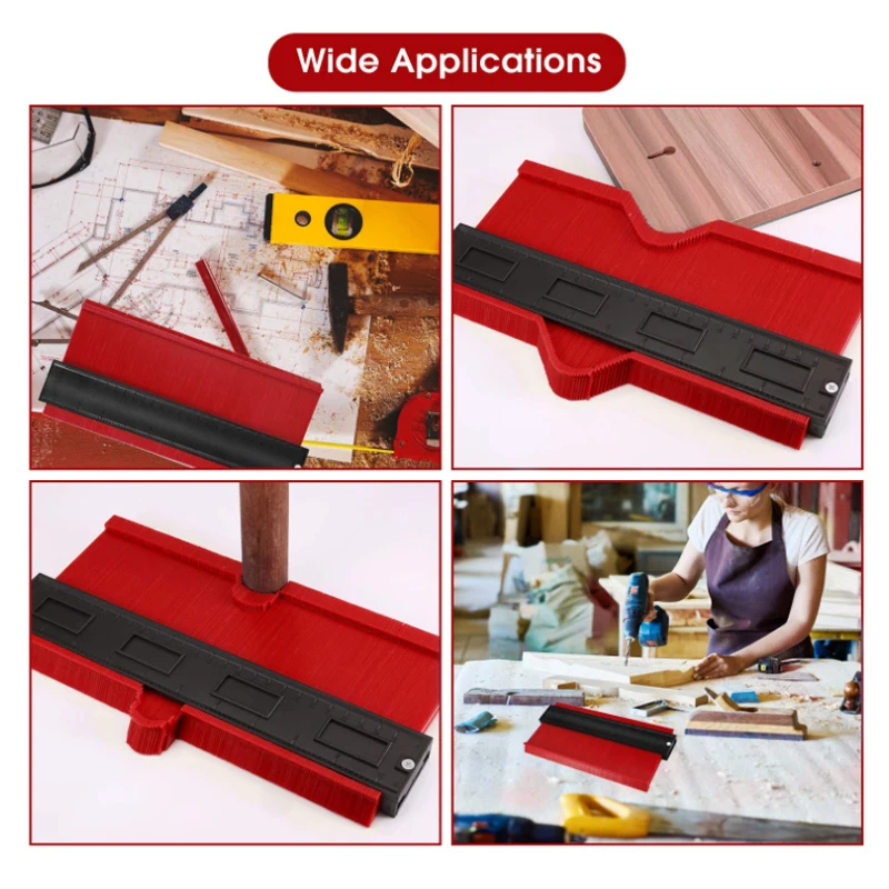 Plastic Profile Copy Gauge Contour Gauge Duplicator Standard 5"/10'' Width Wood Marking Tool Tiling Laminate Tiles General Tools
