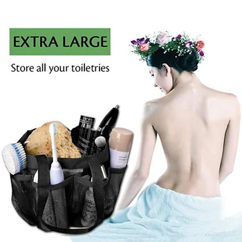 

Mesh Tote Bag Mesh Shower Caddy Hanging Storage Bags Organiser Large Waterproof Multifunctional Organizer Bag