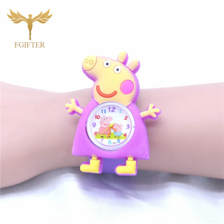 Kids Girls Watches Hot Girls Princess Watches Pink Rubber Cinderella Watch for Kids Girl Plastic Quartz Wristwatch Children's Gift - Цвет: Kids Girls Watches