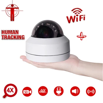

1080P Mini PTZ WiFi Camera Auto Tracking 4X Zoom 2MP Wireless IP Camera Cloud-SD Card Motion Detection Audio CCTV Camera
