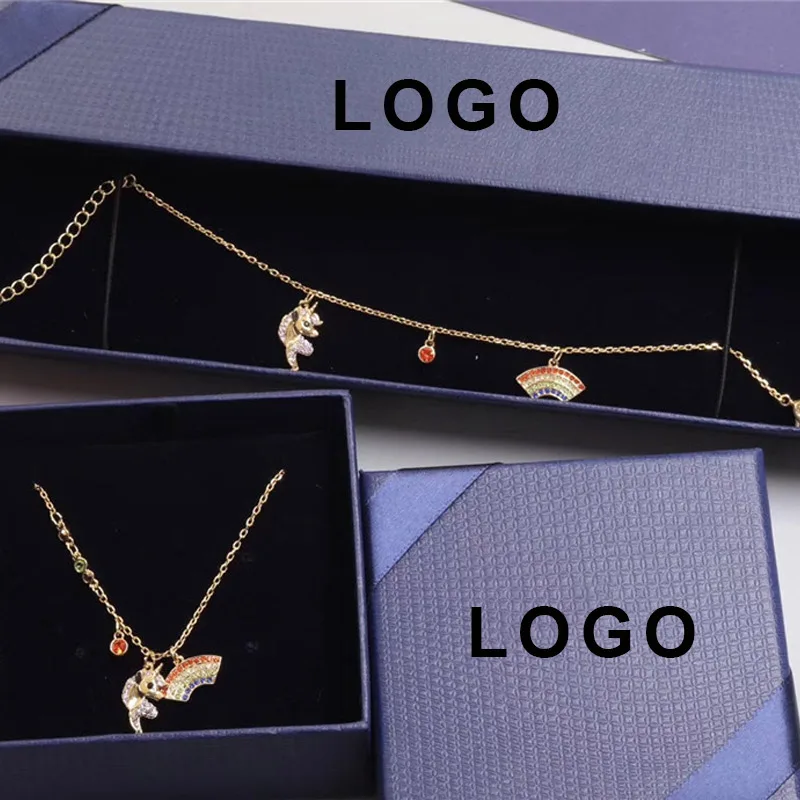 

High Quality Original SWAN NO REGRETS Popsicle Fun Fashion Cute Charming Female Necklace Jewelry Set Free Shipping 5465294