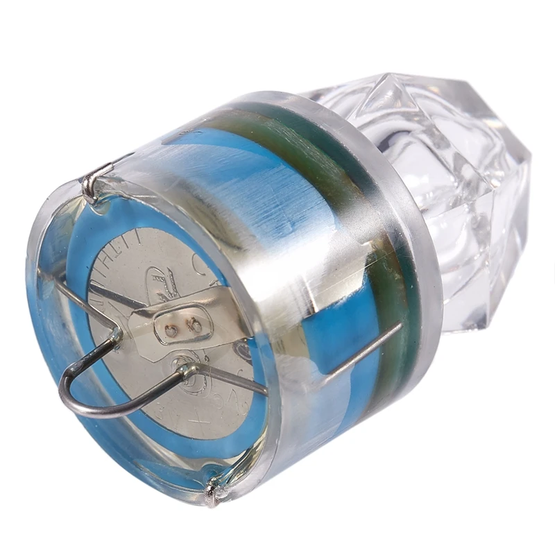 Глубинный светодиодный светильник для подводной ловли кальмаров, приманки, алмазные лампы глубокого падения, основной цвет: синий