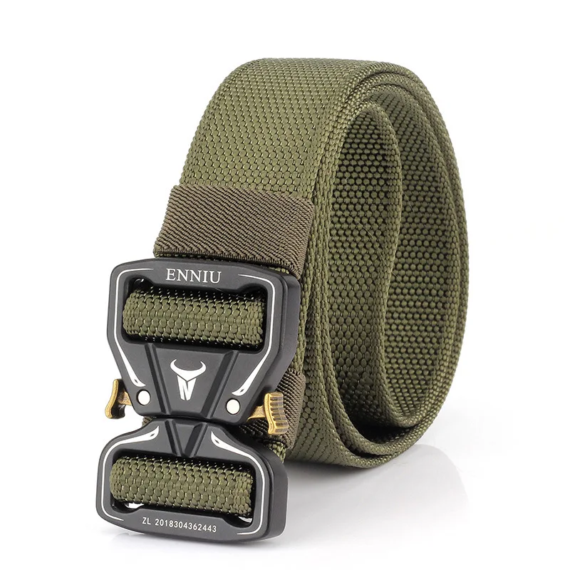 Cinto tatico dos homens militar do exerrcito cinto fivela de metal treinamento engrenagem cacha ao ar livre segurancha resistente c