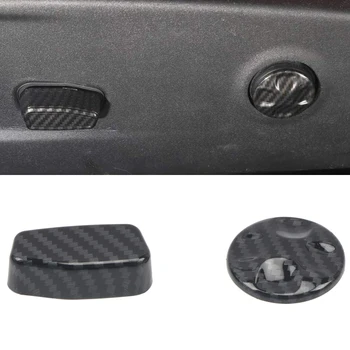 

For Dodge Challenger Accessories 2015-2019 ABS Car Seat Adjustment Trims Interior Decoration Black & Red 2 Pcs