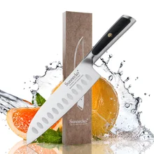 Нож сантоку sunnecko 7 дюймов кухонные ножи для нарезки овощного