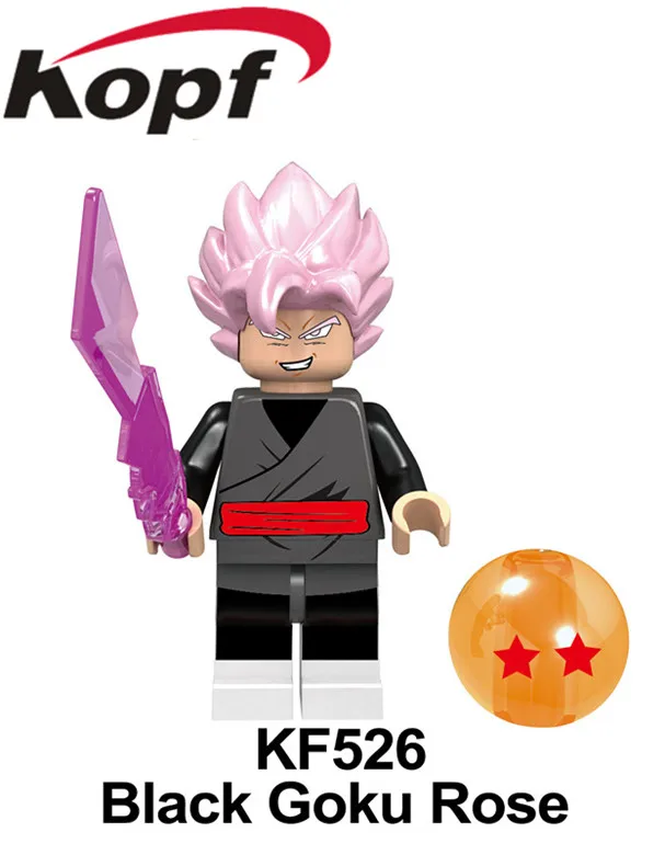 KF526 Without Box Одиночная строительные блоки Dragon Ball серия кирпич Broli Son Goku Torankusu Gogeta фигурки для детской коллекции игрушки KF6098 - Цвет: KF526 Without Box