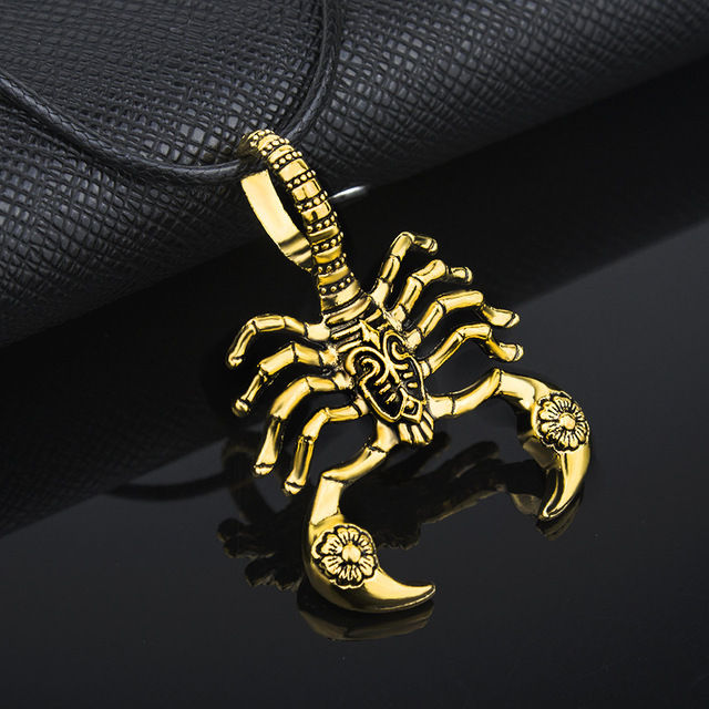 Punk Men Necklace Scorpion King Rope Clavicle Long Chain Charm Pendants Necklace For Men's Gifts Gold/Silver Color Jewelry