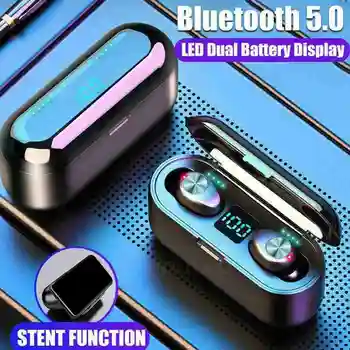 

1PC Wireless Earphone Bluetooth 5.0 EDR Display F9 -8 TWS Bluetooth Headphone Earbud Headset