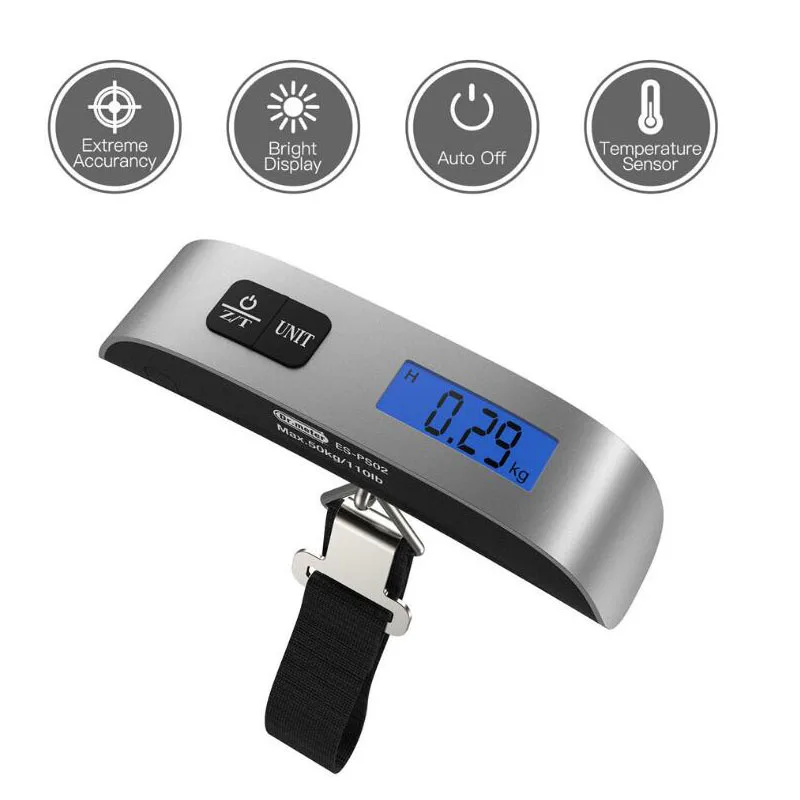 

50kg Portable Portable Scale LCD With Backlight Electronic Luggage Scale Handbag Luggage Suitcase Weighing Balance Scale