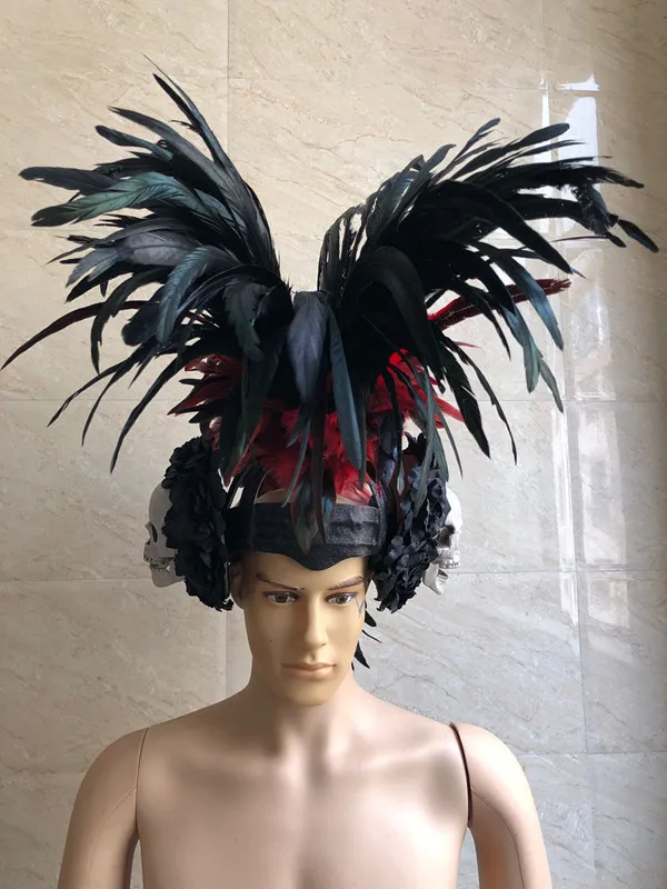 Короче спереди и длиннее сзади) spettacolo di danza copricapo di piume di Аксессуары di abbigliamento в интернет-магазине La FESTA ла Maschera IL праздник Пасхи шляпа на Хеллоуин