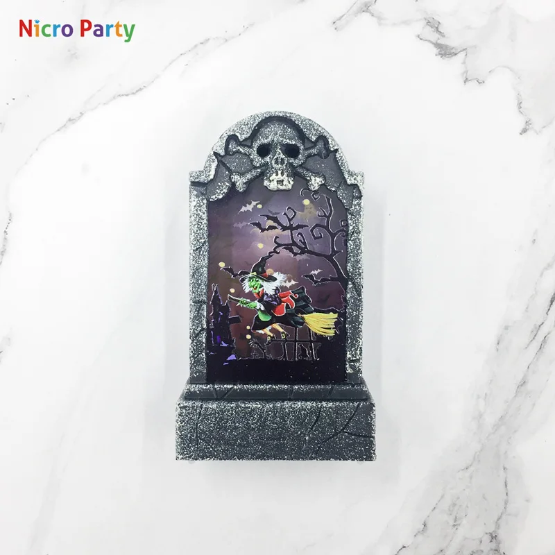 Nicro 4 цвета ретро имитация надгробного камня светильник для Хэллоуина вечерние украшения Декор для мероприятий# ot208