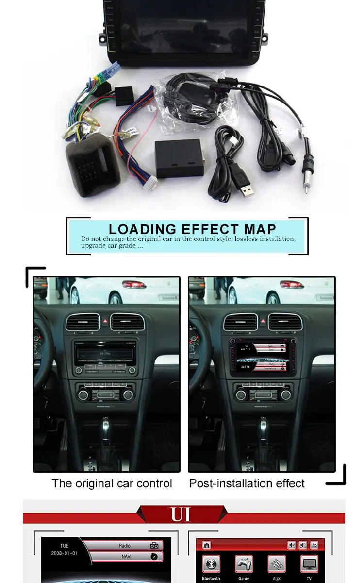 LJDA автомобильный мультимедийный плеер для VW POLO PASSAT b6 golf 5 Skoda Октавия wifi радио dvd automotivo gps 2 DIN Авторадио