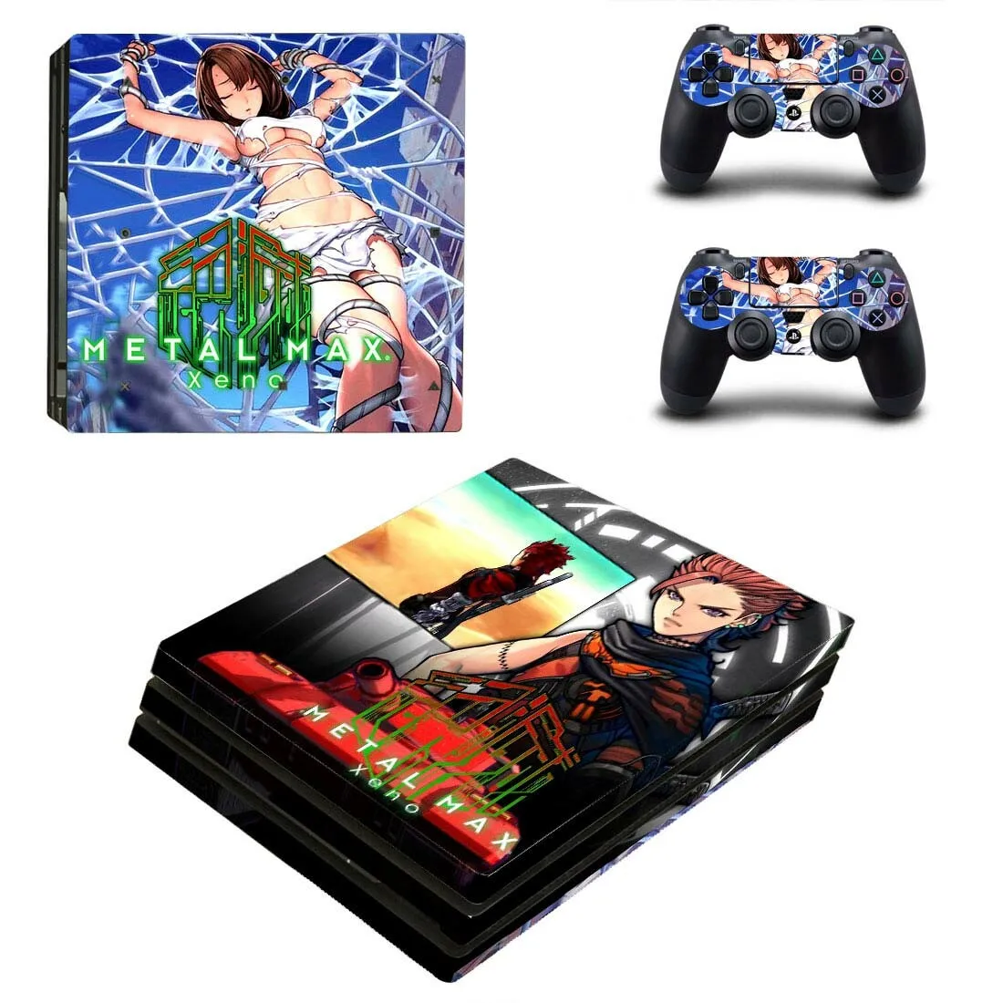 Металлическая Max XENO PS4 Pro наклейка s PS 4 Play станция 4 Pro виниловые наклейки на кожу Decas крышка Pegatinas Adesivos для playstation 4 Pro консоль и контроллер