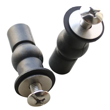 

Toilet Seat TOP FIX Seat Hinge Hole Fixings Well Nut Screw Rubber Back to Wall Pair