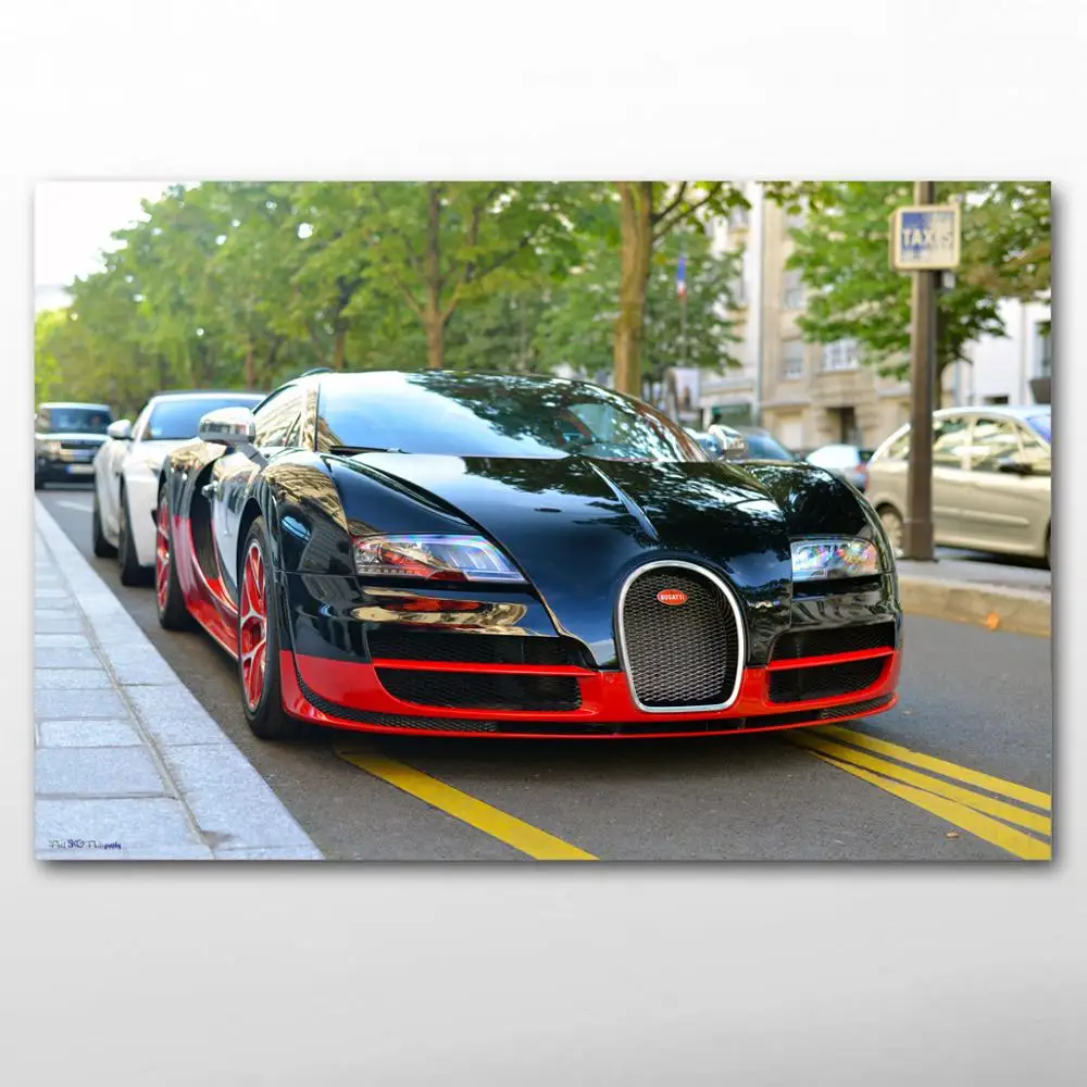 Bugatti veyron суперкар спортивный автомобиль декоративные картины на холсте