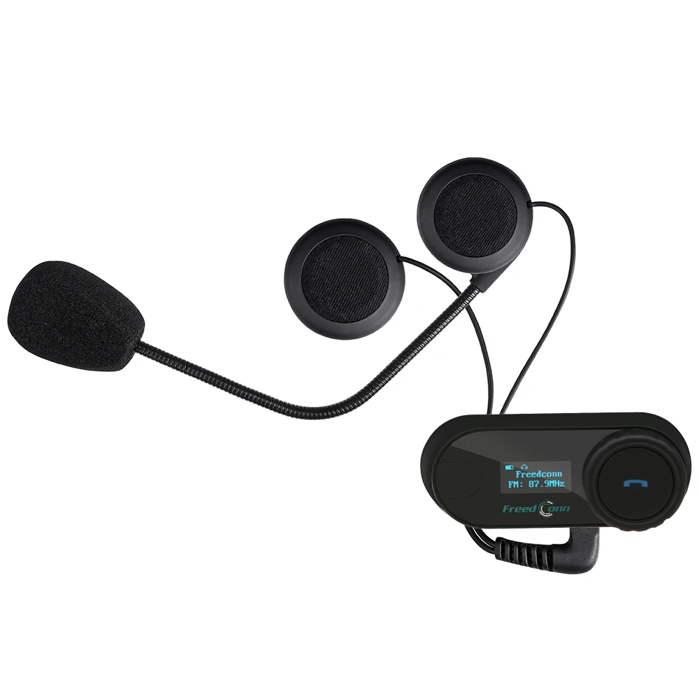 FreedConn TCOM-SC BT Bluetooth водонепроницаемый мотоциклетный шлем домофон микрофон гарнитура с ЖК-экраном fm-радио - Цвет: Hard Mic