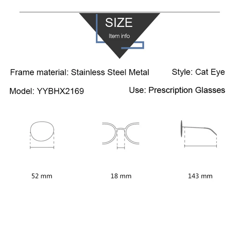Кошачий глаз женские очки оправа из нержавеющей стали металлические очки двухцветные брови оптические очки по рецепту