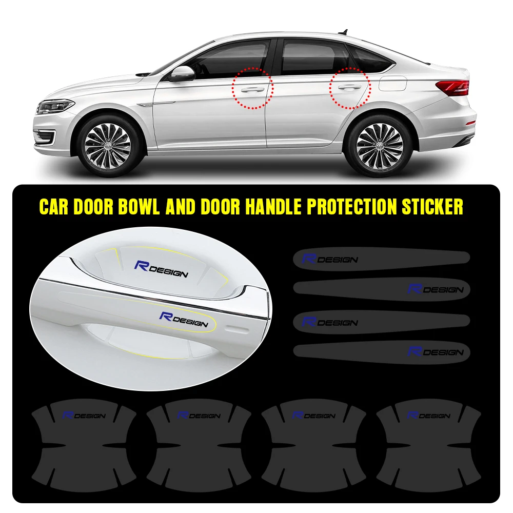 4/8pcs Car-styling Transparent Auto Door Handle Protection Film Stickers for Opel Astra H G J Corsa Mokka Insignia Zafira Vectra