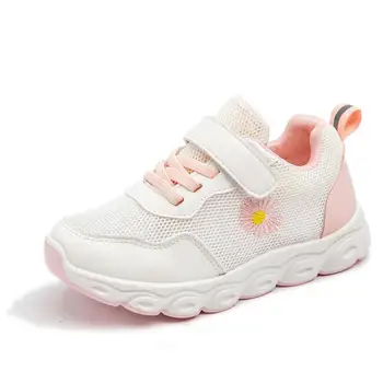 

Children Shoes Casual Girl Princess Flowers Sneaker Kids Shoes For Girls Non-slip Loafers Classic White Sport Kids Shoes Summer