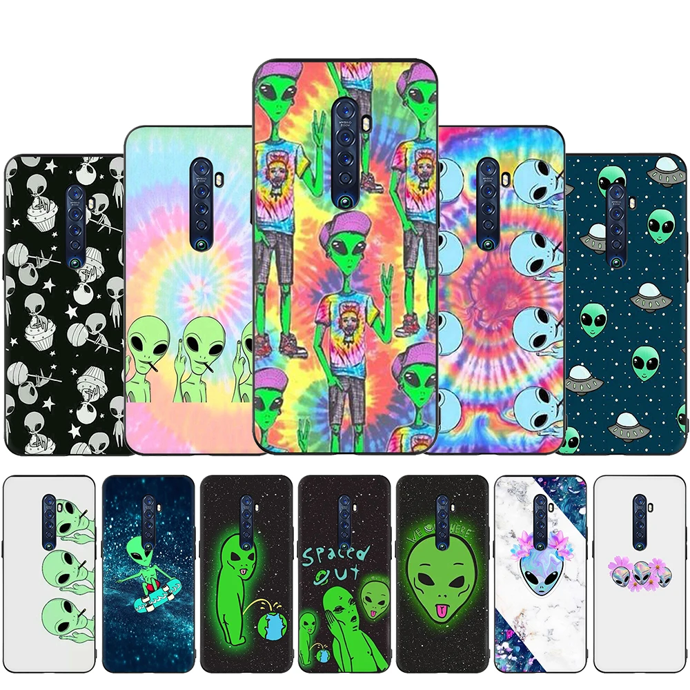Trippy Tie Dye Peace Alien для OPPO Reno 2 Z 10X Ace 2Z 2F 3 Pro Realme A5 5 Q X2 XT X50 X Lite|Бамперы| |