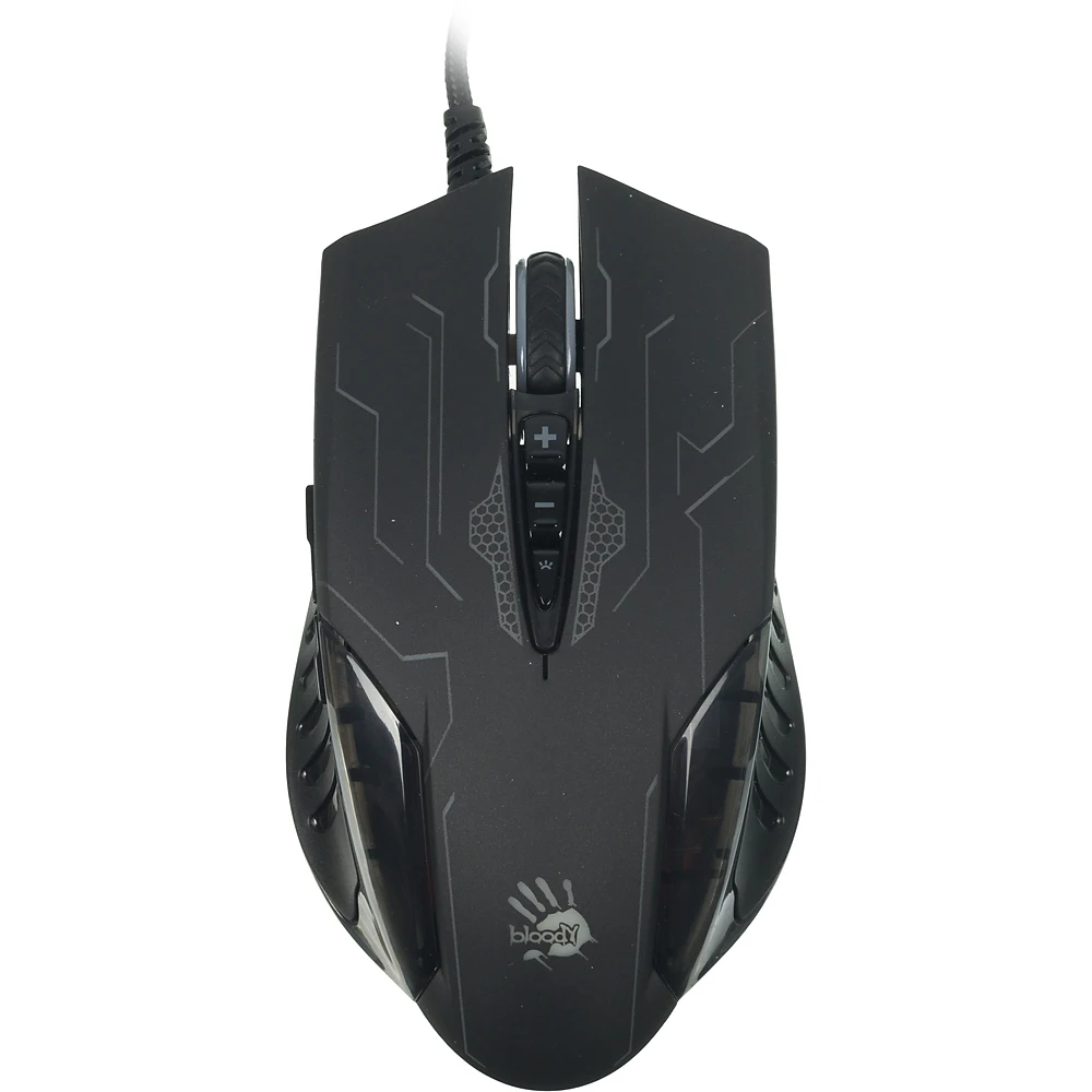 Мышь A4 Bloody Q51 черный/рисунок оптическая(3200dpi) USB игровая(8but