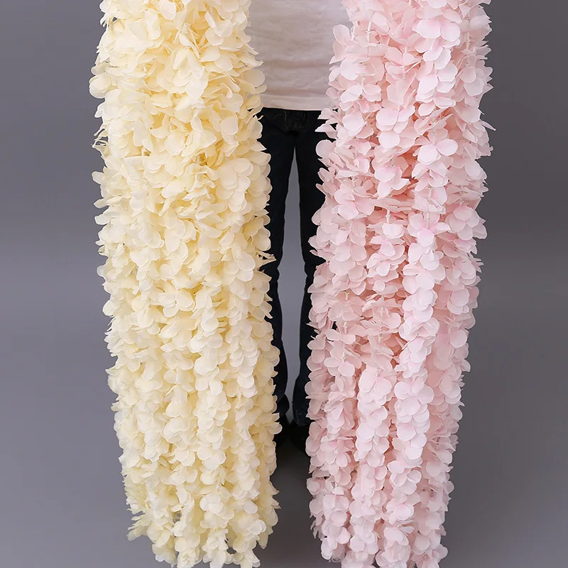 10pcs/lot Artificial Wisteria Cattleya String Wedding Hall Hanging Hydrangea Vines Background Decoration Ceiling Flowers | Дом и сад