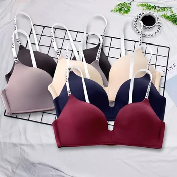 

Women Bra Sexy Seamless Bras Bralette Wireless Push Up Bra Brassiere for Female Underwear Fitness Lingerie A/B Cup Solid Color
