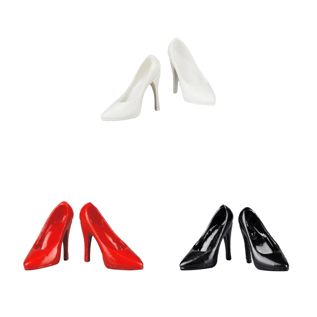 MagiDeal Fashion 1Pair 1/6 Scale Plastic High Heeled Shoes For 12 Inch Female Figures Body Models Party Show Stage Acce Gifts