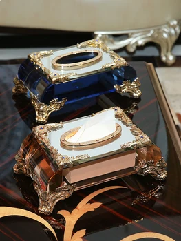 

Creative Toilet Paper Holder Tissue Box Container Clear Kleenex Napkin Tissue Boxes Storage Servilletero Wipe Case BW50ZJ